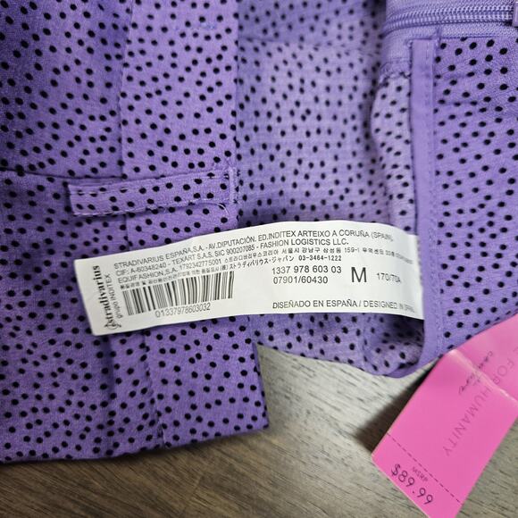 Love for Humanity Mini Skirt Women's Purple Black Polka Dot Skort Medium - Picture 6 of 8